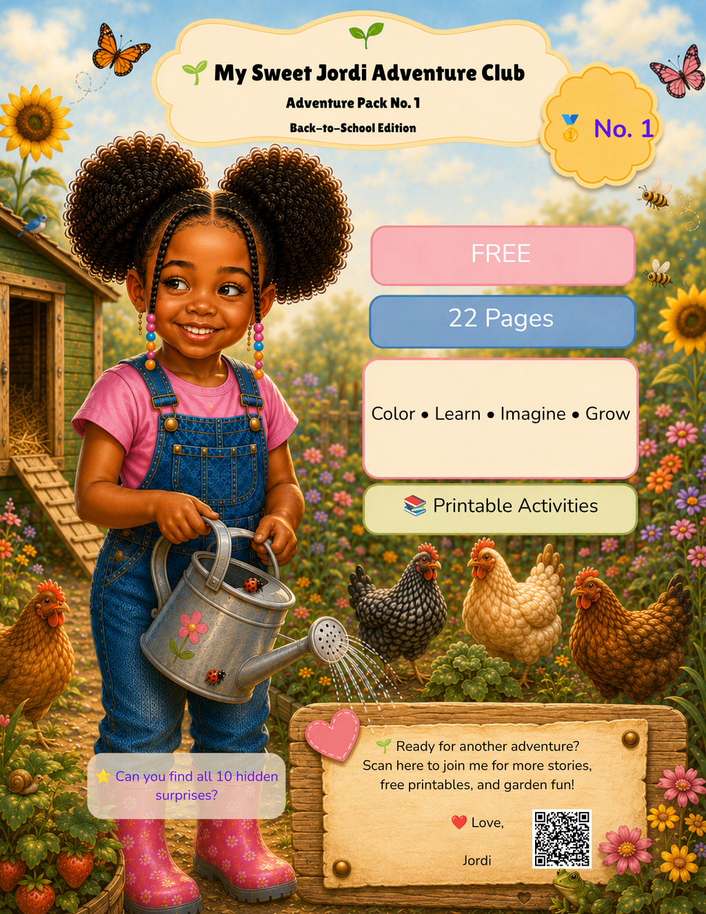🌱 My Sweet Jordi Adventure Club  Adventure Pack No. 1  Back-to-School Edition